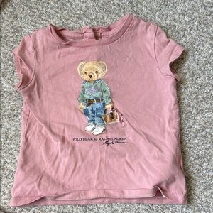 Ralph Lauren Kids Pink Polo Bear T-Shirt